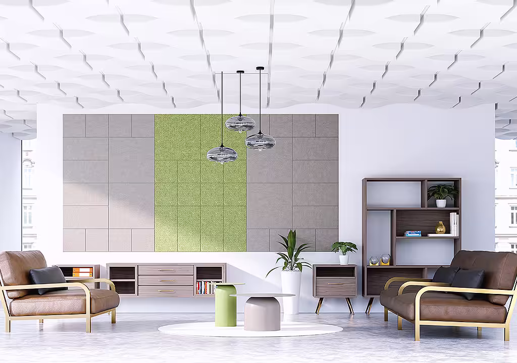Düz akustik ahşap panel yakın plan — doku detayı ve dekoratif, minimal görünüm